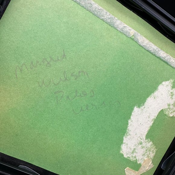 Vintage Signed Watercolor Ink Painting Margaret Wilson First Balloon Embossed - Picture 5 of 11